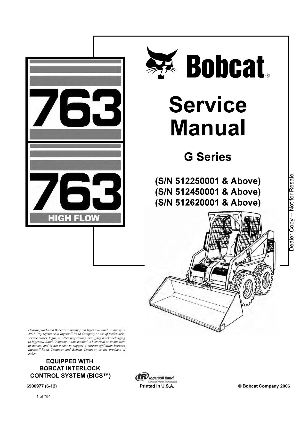 763 Loader Service Manual Bobcat 2